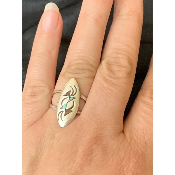 Native American Ring Sterling Silver Size 6 - Picture 3 of 8